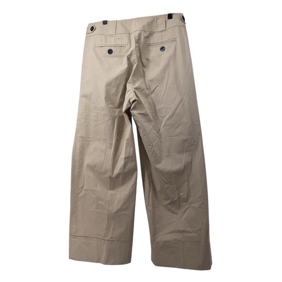 St John Women’s 12 Khaki Wide Leg Pants Cuffed High Rise - Picture 4 of 7